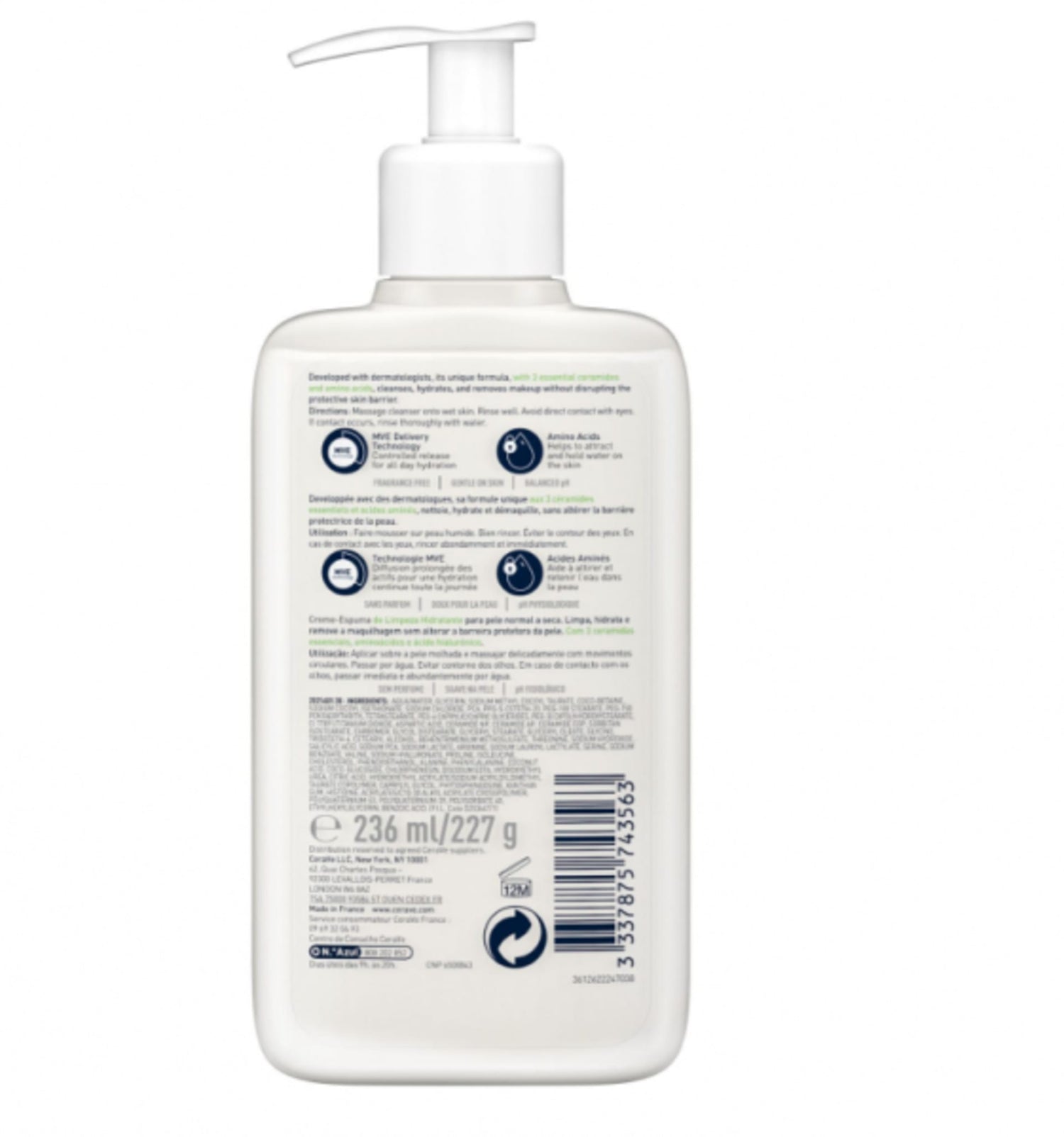 CeraVe Hydrating Cream-To-Foam Cleanser